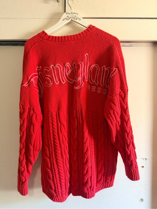 Disney Sweaters - Disneyland Resort Red Cable Knit Sweater Size L